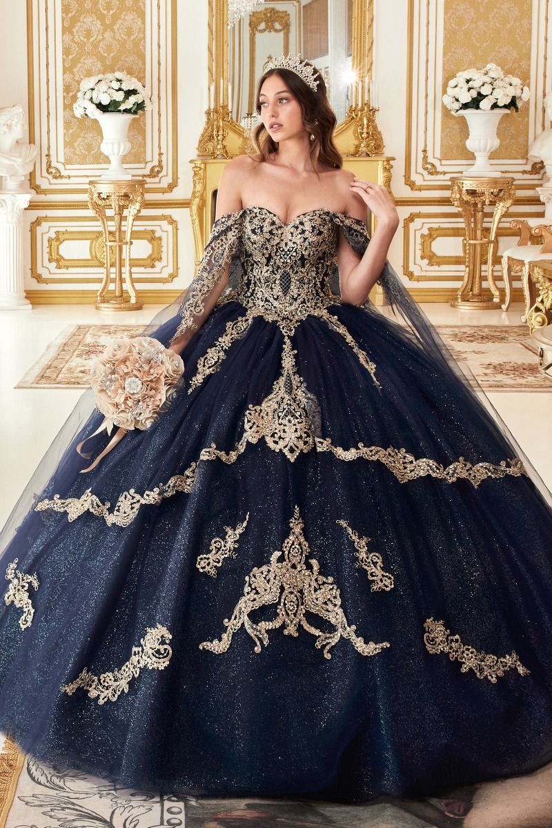 Navy blue cinderella dress best sale